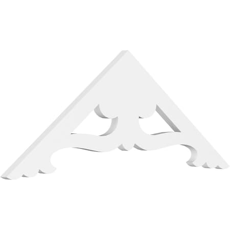 Ekena Millwork Pitch Cornelia Architectural Grade PVC Gable Pediment, 36"W x 13 1/2"H x 1"P (9/12) GPP036X014X100CRN